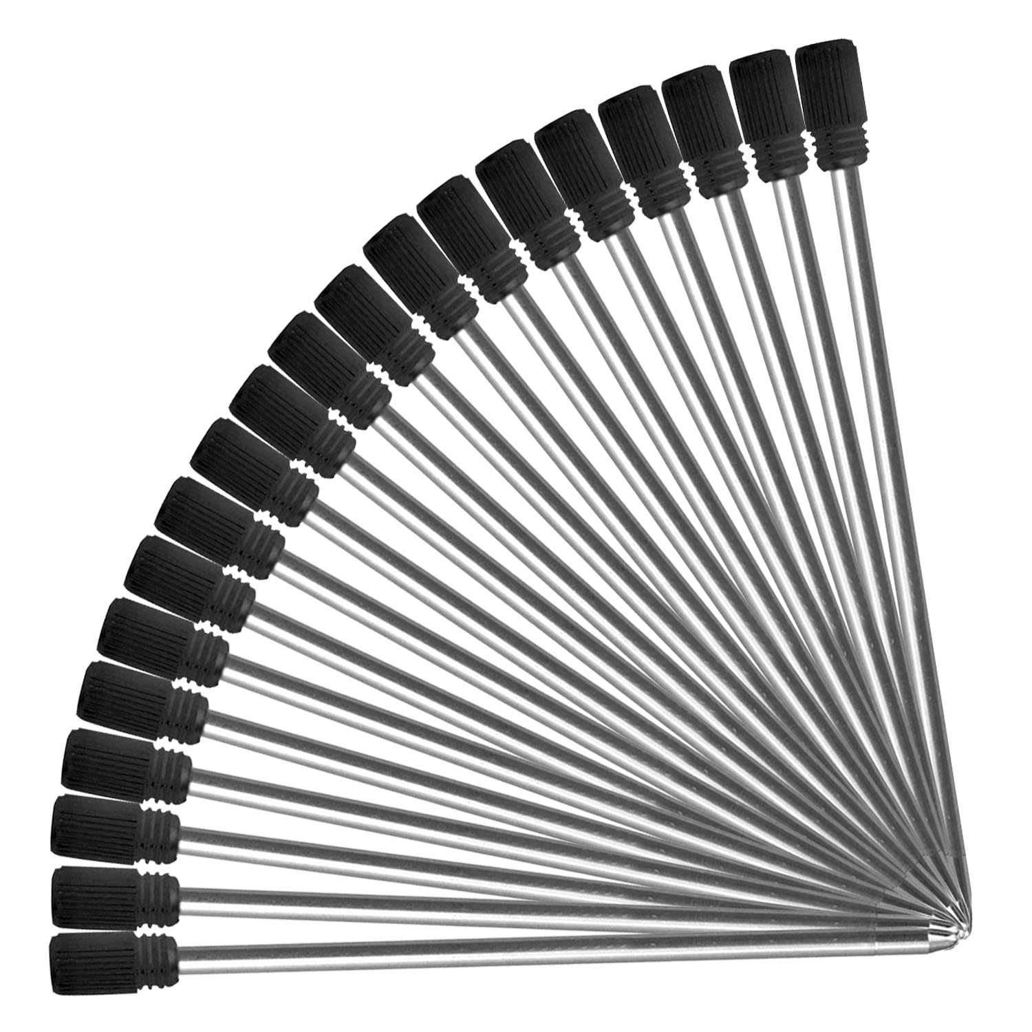 Pack of 20 Replacement D1 Black Ink Refills for Tech Tool Ballpoint Pen or Other Multifunctional Pens