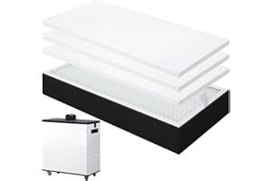 LemonRoad 4 Pcs Filter Refills Accessories Includes Medium Filter Replacement with Prefilter Cotton Replacement for Solder Fume Extractor Soldering Smoke Absorber, 14.4 x 6.9''