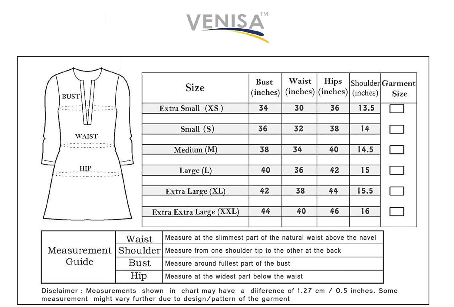 venisa women's rayon top (s001,black)