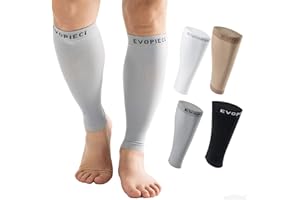EVOPLECI 20-30mmHg 1 Pair Calf Compression Sleeve Men and Women Wide Brace for Leg Support Shin Splint Pain Relief