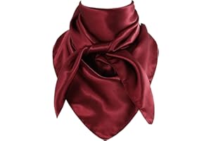 GERINLY Solid Color Wild Rag, Pure Cowboy Bandanas 35 Inch, Bolo Scarf for Men Women