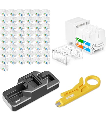 2 Pezzi Accoppiatore RJ45 Cat6 Keystone Rosso – Femmina-femmina, Marchio CablesOnline