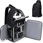 CADeN Camera Bag Sling Backpack for DSLR/SLR Mirrorless Camera Waterproof, Camera Case Compatible for Sony Canon Nikon Camera and Lens Tripod Accessories Black