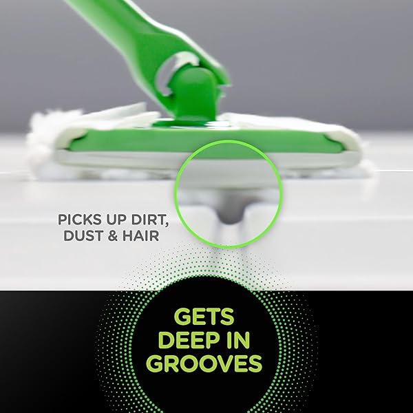 SWIFFER SWEEP + MOP, DRY PADS REFILL, FLOOR CLEANER FOR DIRT, DUST, HAIR, CLEANING CLOTHS FOR MOPPING HOME, BATHROOM, KITCHEN, ALL PURPOSE MULTI-SURFACE FLOOR WIPES, HEAVY DUTY, GAIN, 40CT