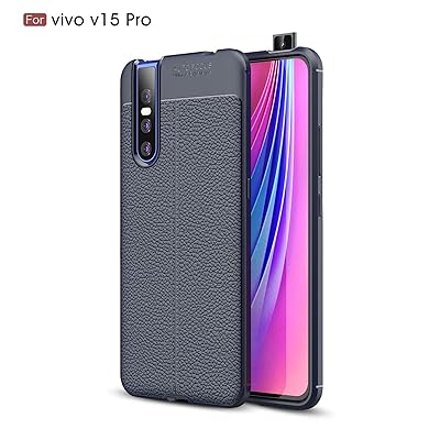 VIVO V15 PRO Silicone TPU Leather Bumper Case Navy Nepal Ubuy - Main Image
