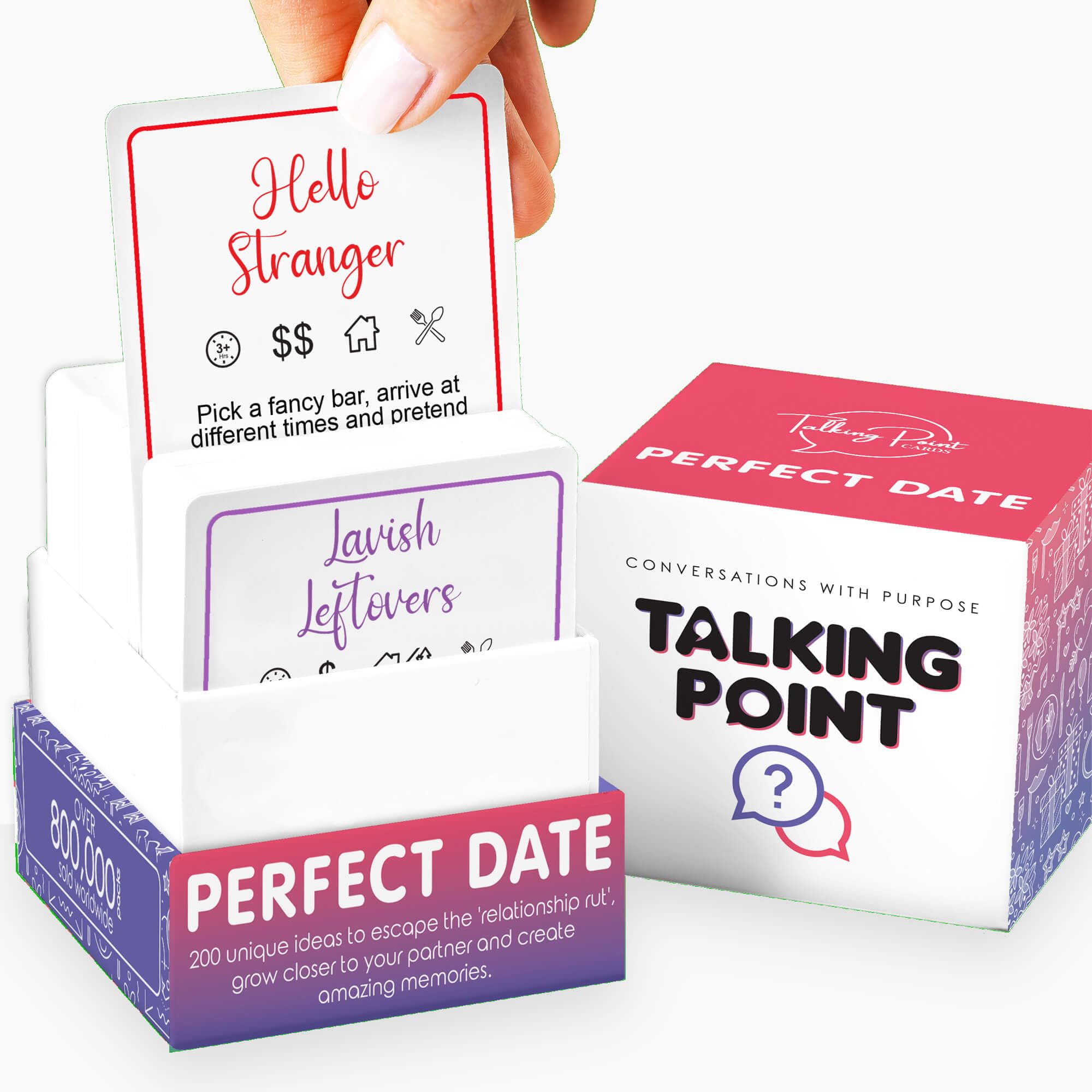 200 Awesome Date Night Ideas - Have Fun and Build Connection With Question Cards, Games and Romantic Adventures - Dating or Married Couples Kit - Card Games for Adults