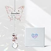 Gifts for Grandma, Grandma Birthday Gifts, Grandmother Gift, Gift for Grandmother Crystal Suncatcher, to My Grandma's Present Hanging Butterfly Crystal Suncatcher Ornament