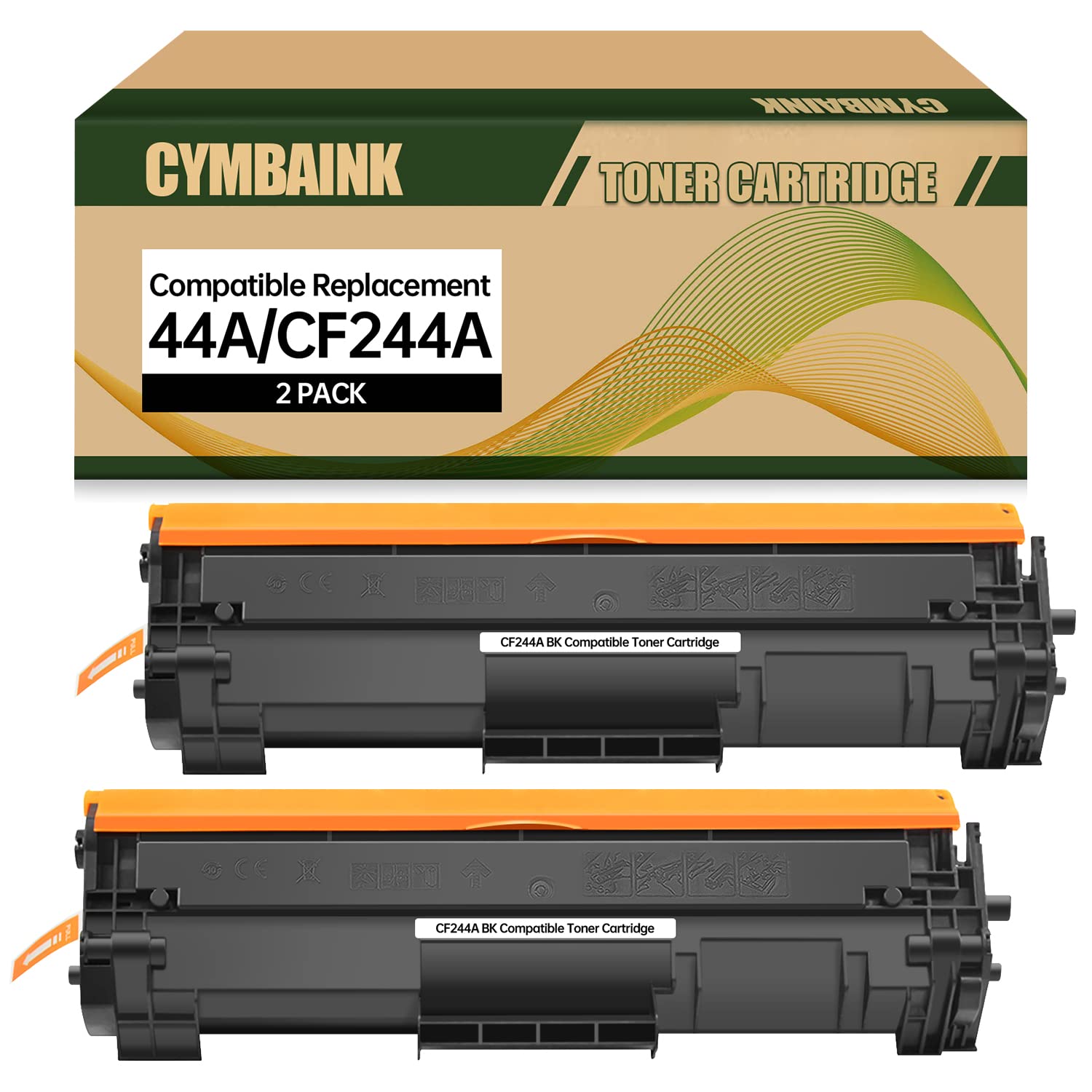 CYMBAINK CF244A 44A 2 Black Compatible Toner Replacement for HP Pro M15a M15w M16a M16w MFP M28a M28w M29a M29w Printers