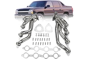KNETEGD Exhaust Headers For 2002-2006 Chevy Avalanche 1500, For 1999-2006 Chevy Silverado 1500, For 2000-2006 Chevy Suburban 1500, For 2000-2006 Chevy Tahoe, For 1999-2006 GMC Sierra, For 2001-2006 GMC Yukon
