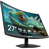 New! Sceptre Curved 27-inch Prime Gaming Monitor DisplayPort x2 180Hz HDMI x2 180Hz 1500R 1ms Build-in Speakers, Machine Black 2027 (C275B-FW180T Series)