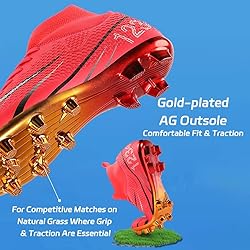 HESBITEUL Outdoor Soccer Shoes Mens Women: Football