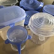 PHYLES - Lot De 12 Couvercles En Silicone Extensibles - Pour Conserver Les Aliments, Va Au Micro-ondes Et Lave-vaisselle (6 Tailles)