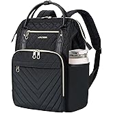 KROSER Laptop Backpack 17" Stylish Backpack Water Repellent College Casual Daypack with USB Port Travel Business Work Bag for Men/Women-Quilted | Water Repellent, College, Casual Daypack, USB Port, Travel, Business