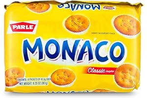 Parle Monaco Classic Regular Biscuits VALUE PACK - 43.5g (Pack of 6)