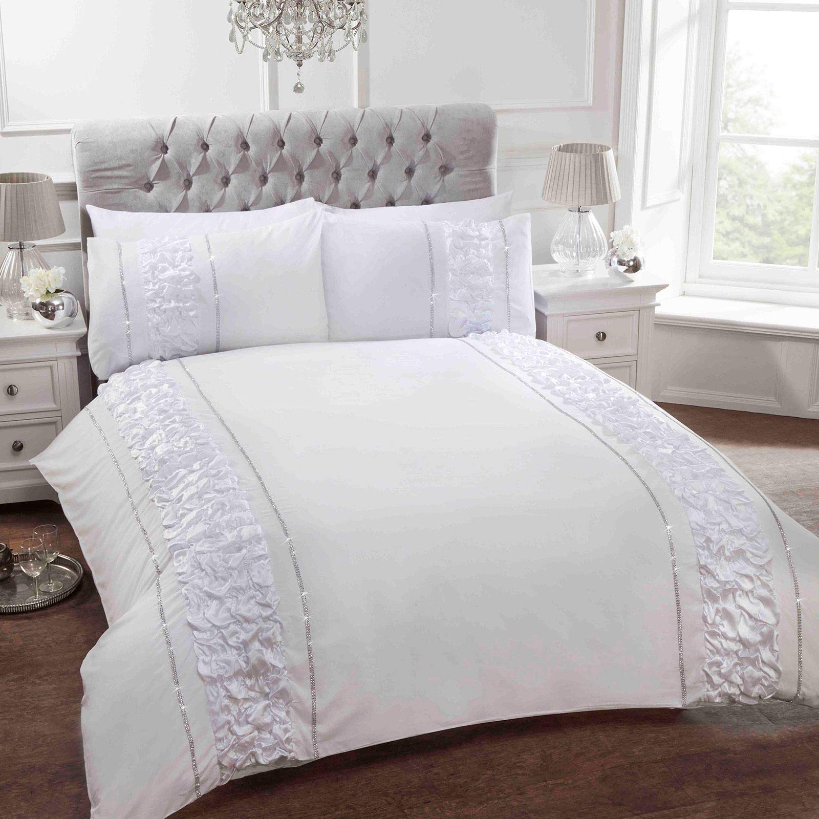 Rapport Home Provence Duvet Set, Single-White, Polyester-Cotton