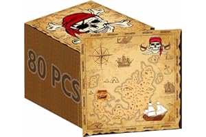 80 Pcs Pirate Napkins 13 x 13 inch Pirate Party Decorations Treasure Map Napkins for Kids Birthday Navigation Treasure Advent