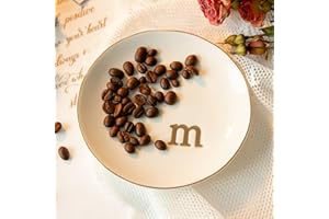 COMMGOAL Ceramic Ring Holder for Jewelry, Jewelry Tray, Ring Dish, Aesthetic Room Decor, Engagement Gifts Bride Gifts Wedding Gifts for Women, White, 4.75"(M)