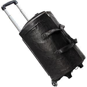 3-in-1 Convertible Rolling Garment Duffel Bag with Wheels, Black, 50L | Carry On Travel, Wrinkle-Free Hanging Suit Dress, Wee