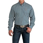 Cinch Men's Teal Circle Print Shirt