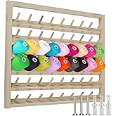 Sewing Machine Wooden Thread Rack Organizer - 60 Spool Holder With ...