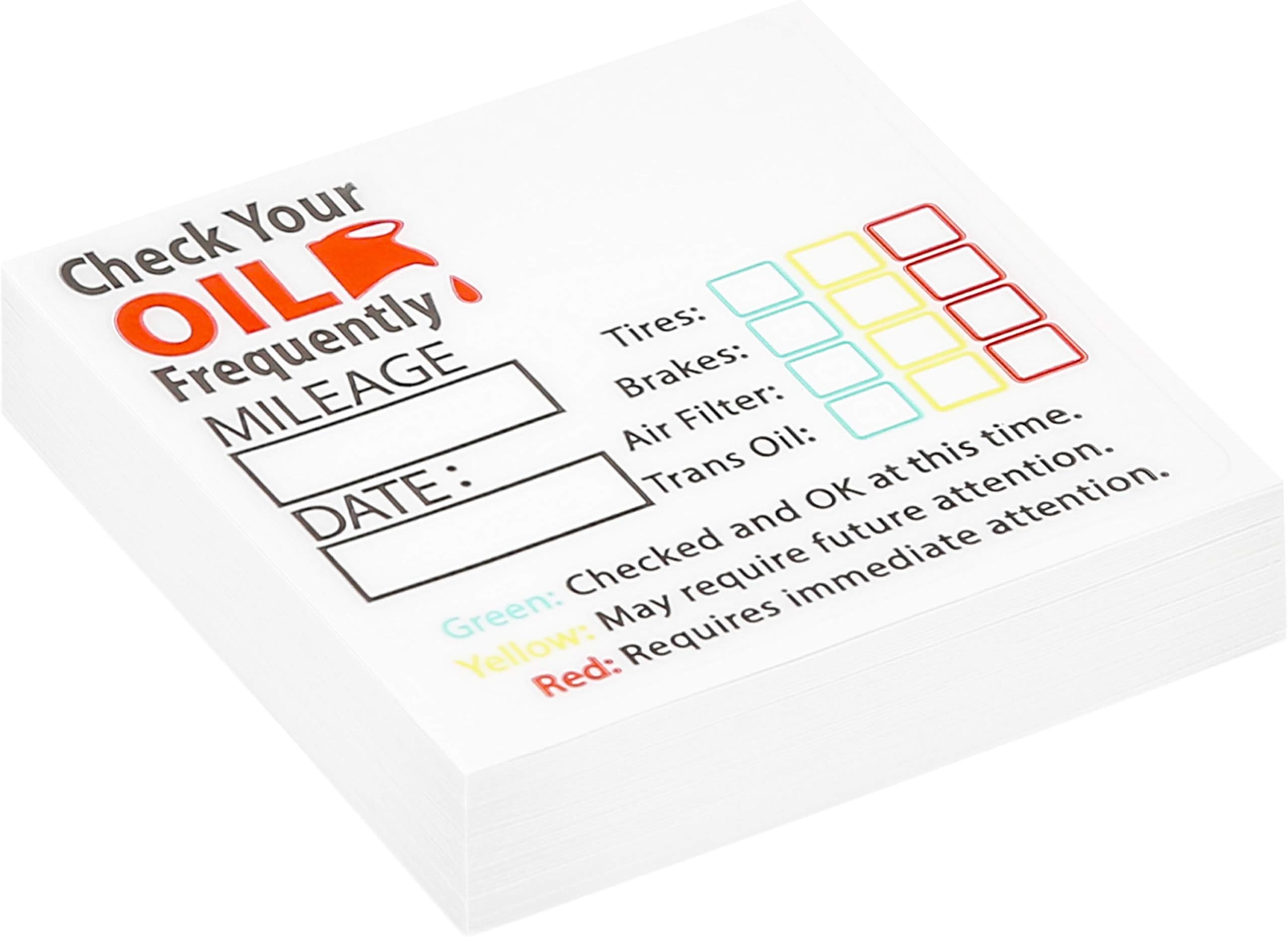 OCS8-50 Style 8 Oil Change Sticker, 50 Pack