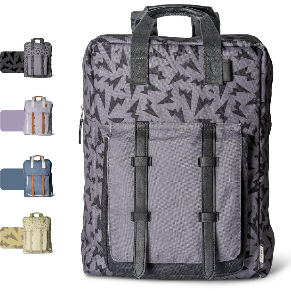 Citron Teens Backpack, Black – Protects 15” Laptops & Gears On-The-Go – Padded Laptop Backpack Sleeve, RPET Fabric From Recyclables, Water-Resistant & Ergonomic Straps – Durable School Bag for Kids