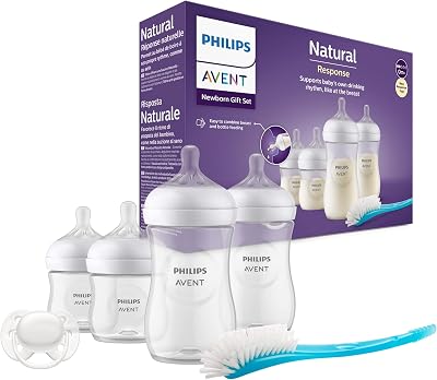 PHILIPS AVENT Baby Bottle Gift Set 4oz/9oz 0-12m Ultra-Soft Pacifier SCD838/11