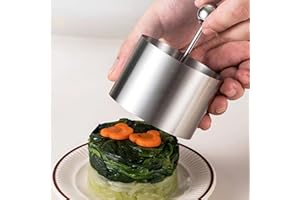 Ring Molds for Cooking 3 pcs, Tuna Tartare Mold Rice Shaper, Sushi Tower Mold Salad, Food Circle Round Cold Dish, Stainless S