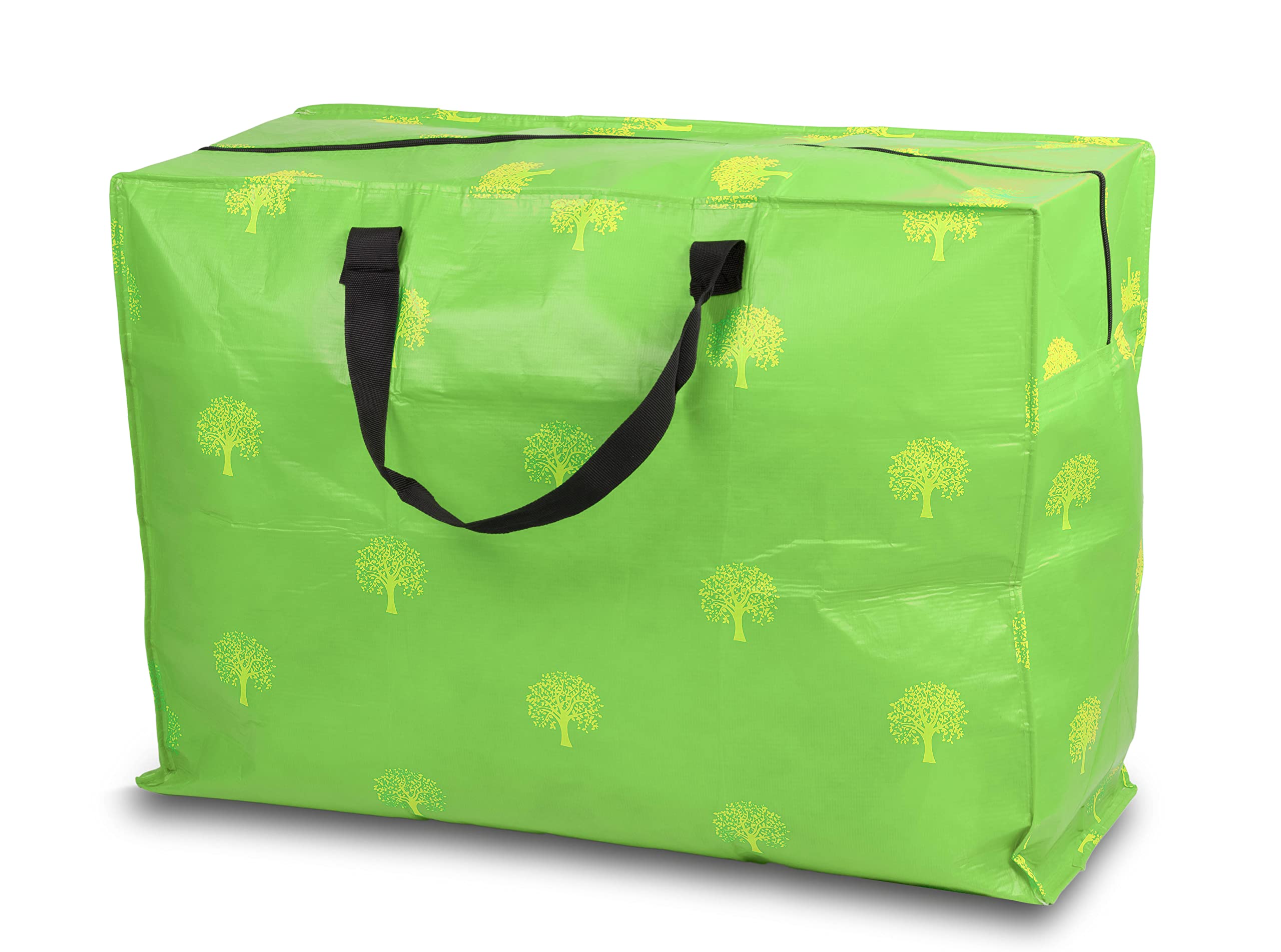 Enormous Jumbo XL Clothing Toys Home Laundry Storage Bag Made From Recycled Material. Really Big Extra Deep Massive Green Tree Pattern Sorti Bag. 127 Litres. 54 x 74 x 32 cm