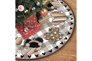 Christmas Tree Skirt 48'' Navidad Cartoon Mouse Tree Collar Winter Xmas Tree Mat Indoor Outdoor Decor Merry Christmas Decorat