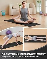 Narwhal 6mm Thick TPE Yoga Mat Non-Slip with Carry Strap 183 x 61 cm Green/Black view 5