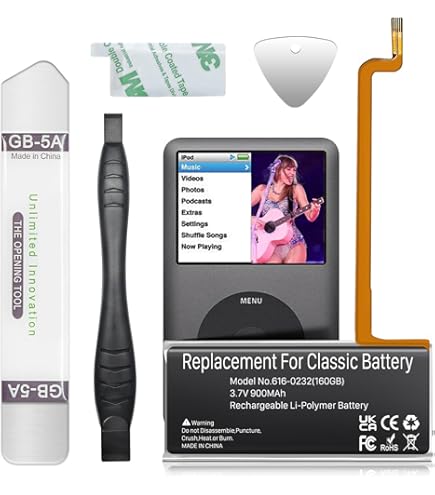 Amazon.com: Replacement Battery for iPod Classic Thin 5th 5.5 30GB