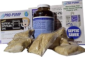 Pro Pump Septic Tank Treatment-1 Year Supply- Upgrade Your System with Flushable Living Bacteria 12 Biodegradable Enzyme Packets and 2 Toilet Leak Detection Tabs. Septic Treatment Made in USA!!