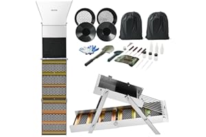 VEVOR Highbanker Gold Panning Kit, 50" 3-in-1 Folding High Banker Gold Sluice Box, 26 PCS Portable Mining Equipment Prospecti