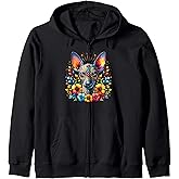 Xoloitzcuintli Dog Sugar Skull Cinco De Mayo Mexican Zip Hoodie