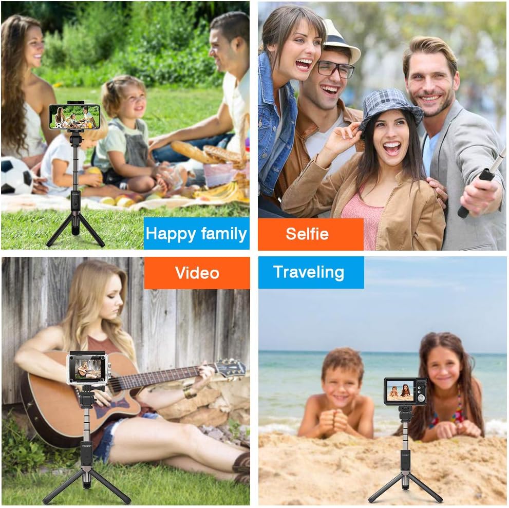 Yoozon Upgraded Selfie Stick Tripod Bluetooth, Phone & Camera Tripod Selfie Stick with Wireless Remote Shutter for Gopro,Action Cameras, iPhone 11/11 Pro/11 Pro Max/Xs MAX/Galaxy Note 10/Note 10 Plus