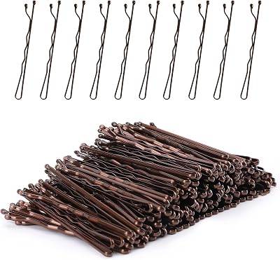 Laicky 200 Count Bobby Pins Brown Hair Grips with Box 5.2CM Hair Accessories