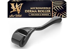 LEXI WHITE BEAUTY Derma Roller for Hair, Beard & Skin – Titanium Microneedling Roller for Face & Scalp, Safe & Easy to Use for Men and Women
