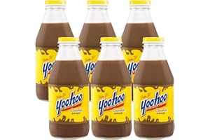 MIUBAAO Yoohoo Chocolate Drink, Shake It, 15.5oz Glass Bottle (Pack of 6, Total of 93 Fl Oz)