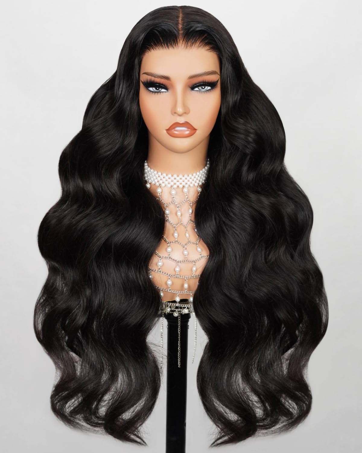 MEGALOOK Ready to Go Glueless Wigs 5x6 Pre Cut HD Lace Front Wigs Human Hair 210% Density Body Wave Human Hair Wig Pre Plucked Bleached Tiny Knots Closure Wigs Human Hair 20 Inch — image 1