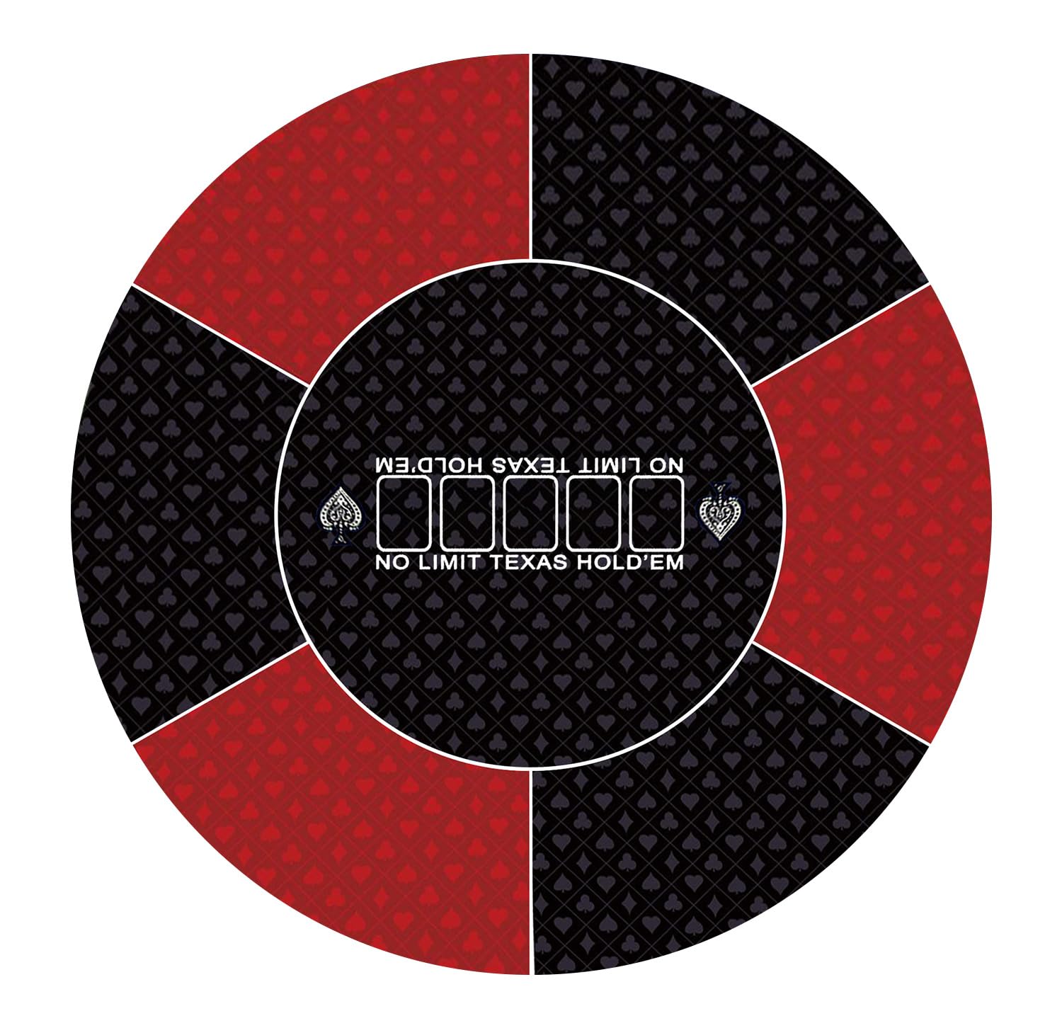 LaiEr Round Poker Mat, 24/31/39/47/55/63 inch 6-10 Person Texas Poker Rubber Mat, Foldable Tabletop, Portable Poker Tabletop, Suitable for Poker Games, Blackjack, Casino Layout. โ image 1