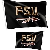 Desert Cactus Florida State University Flag Double Sided Seminoles FSU Banners 100% Polyester Indoor Outdoor 3x5 feet Flags (Double Sided - Flag 1)