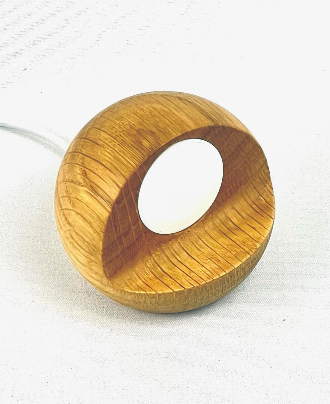 Lignum Technology.com Real Wood Apple Watch Charger Stand | Wooden Charging Dock Station with Cable, Compatible with Apple Watch iWatch Ultra2, Ultra, Series 11-1 (Oak)