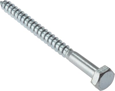Forgefix M8 x 100 Coach Screw Hex Head Zinc Plated 10 Pack DIN 571