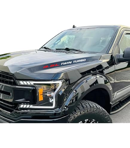 2.7L Twin Turbo Emblem Hood Decals Sticker Set For Ford F150 EcoBoost V6 Truck – 2 Pieces