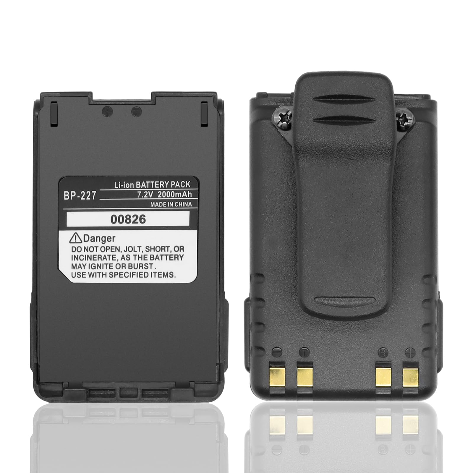 Photo 1 of LIENIAO BP-227 Battery BP-226 BP-227Li 2000mAh [2025 New Version] for ICOM IC-M88 IC-F50 IC-F50V IC-F51 IC-F51V IC-F60 IC-60V IC-F61 IC-F61V IC-M87 IC-E85 IC-V85E IC-V85 Battery and Belt Clip