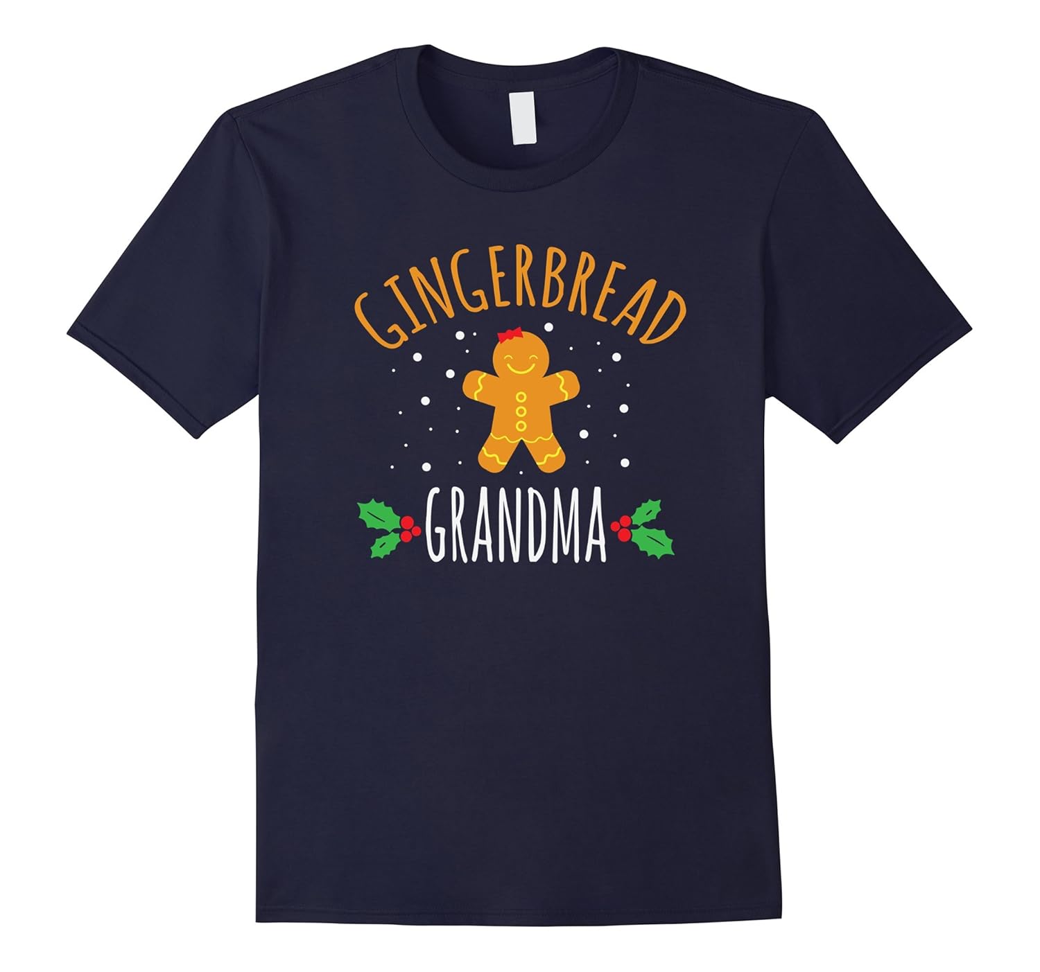 Gingerbread Grandma Christmas Family Matching T-Shirt-ANZ