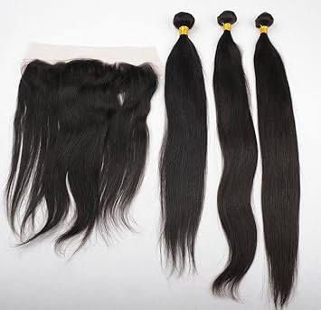 Amazon Com 3pcs Brazilian Straight Virgin Hair Bundle Deals With