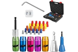 ONNELISUS Heavy Duty Wire Stripper Tool for Drill for AWG 6-14 Gauge,12in1 Electrician Tools Set for Wire Stripping Twisting,Wire Twister Tool for Drill for Home Wiring,Electricians & Contractors