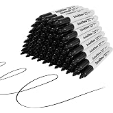 Dabo&amp;Shobo 60 Pack Black Permanent Markers, Fine Point, Assorted Colors, Works on Plastic,Wood,Stone,Metal and Glass for Doodling, Coloring